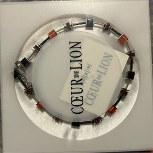 Coeur de Lion Women's Black and Orange Necklace